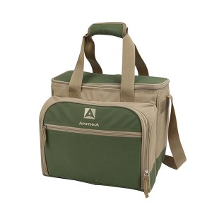 Сумка-холодильник с набором посуды для пикника на 3 персоны nabor_dlya_piknika_tm_arktika_art_4100_3_zelenyy