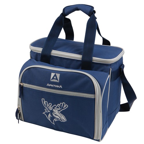 Сумка-холодильник с набором посуды для пикника на 4 персоны nabor_dlya_piknika_tm_arktika_art_4100_4_siniy_s_risunkom