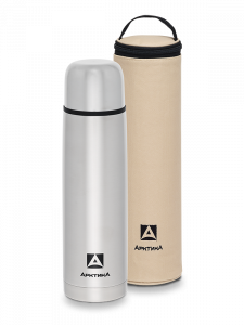 Классический термос 1 л с узким горлом в чехле termos_bytovoy_vakuumnyy_pitevoy_v_chekhle_tm_arktika_1000ml_6_sht