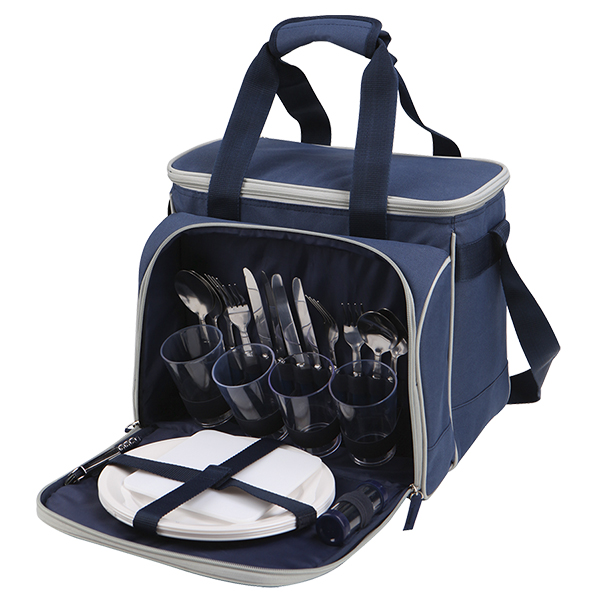 Сумка-холодильник с набором посуды для пикника на 4 персоны nabor_dlya_piknika_tm_arktika_art_4100_4_siniy_s_risunkom