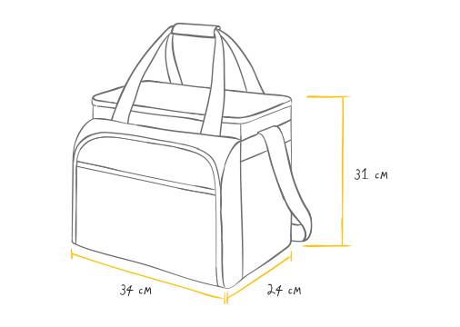 Сумка-холодильник с набором посуды для пикника на 3 персоны nabor_dlya_piknika_tm_arktika_art_4100_3_zelenyy