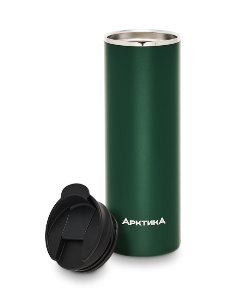 Термос-кружка вакуумный, бытовой, тм «Арктика», 0.48 л, арт. 710-480 зелёный termos_kruzhka_vakuumnyy_bytovoy_tm_arktika_0_48_l_art_710_480_zelyenyy