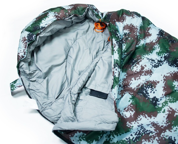 "Арлан" двухслойный спальный мешок-кокон  dvukhsloynyy_spalnik_tsvet_lesnoy_kamuflyazh_kokon_razmer_190_30_90sm_poliester_210t_8_sht