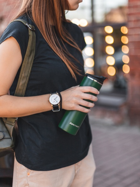 Термос-кружка вакуумный, бытовой, тм «Арктика», 0.48 л, арт. 710-480 зелёный termos_kruzhka_vakuumnyy_bytovoy_tm_arktika_0_48_l_art_710_480_zelyenyy