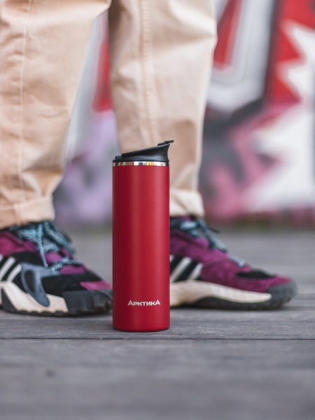 Термос-кружка вакуумный, бытовой, тм «Арктика», 0.48 л, арт. 710-480 красный termos_kruzhka_vakuumnyy_bytovoy_tm_arktika_0_48_l_art_710_480_krasnyy
