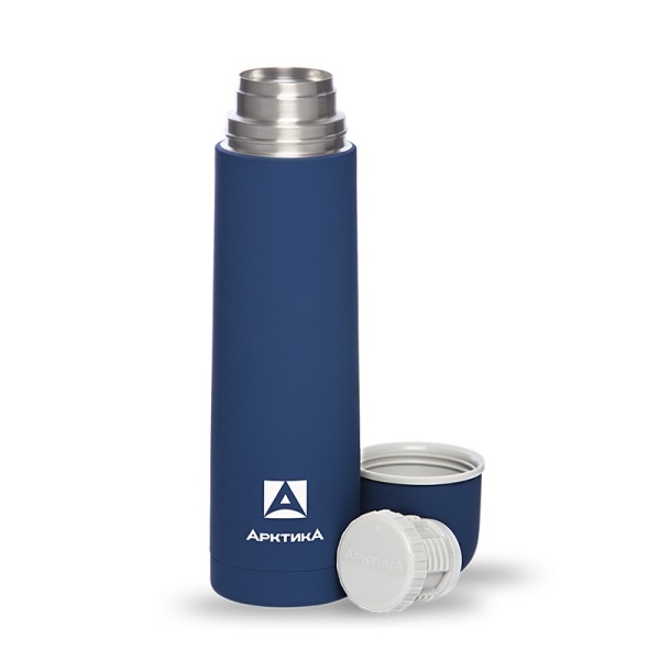Термос прорезиненный 500 мл termos_pitevoy_bytovoy_vakuumnyy_pitevoy_tm_arktika_500ml_art_103_500_siniy