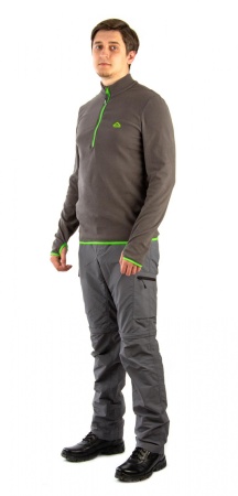 Толстовка «Тахо» (флис 150гр, серый с зеленым) PAYER  Толстовка «Тахо» (флис 150гр, серый с зеленым) PAYER