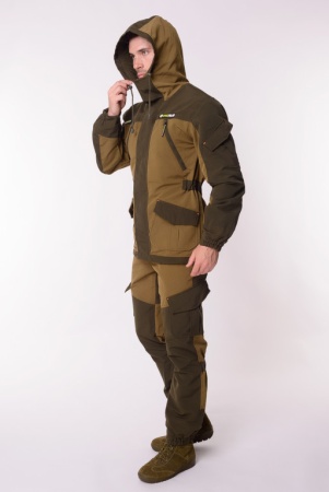 Костюм "ГОРНЫЙ -5" (Брезент, Флис) Хаки