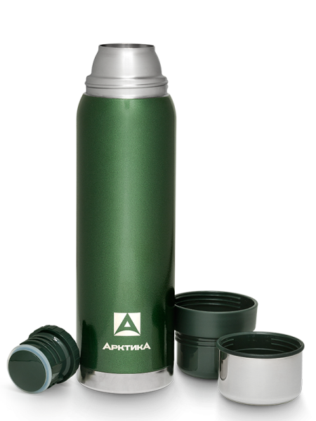 Термос вакуумный 900 мл с узким горлом  termos_bytovoy_vakuumnyy_dlya_napitkov_tm_arktika_900_ml_art_106_900_zelenyy