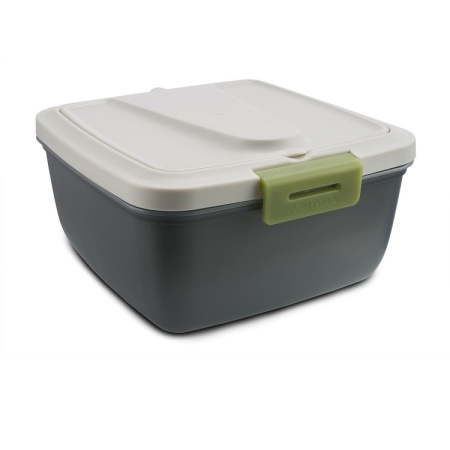 Ланчбокс 1600 мл серо-зеленый