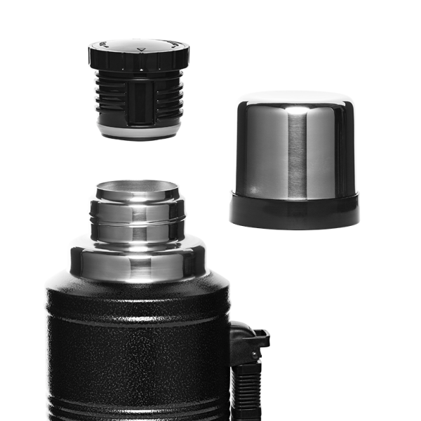 Термоc классический 2,2 л с узким горлом  termos_bytovoy_vakuumnyy_dlya_napitkov_tm_arktika_2200_ml_art_106_2200r_chernyy