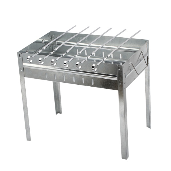 Мангал с усиленной конструкцией + 6 шампуров mangal_polir_zhelezo_6_shampurov_usilennaya_konstruktsiya_310_510_450mm_tolshch_1mm_bort_120mm_4_sht