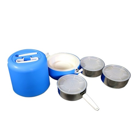 Термос пищевой с тремя контейнерами GREEN WAY