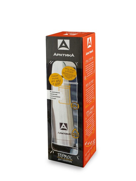 Термос вакуумный с ситечком  750 мл termos_bytovoy_vakuumnyy_s_sitechkom_pitevoy_tm_arktika_750_ml