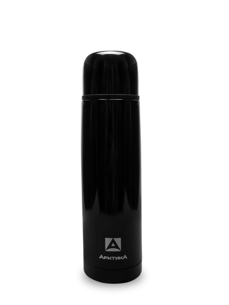 Термос бытовой вакуумный (для напитков), тм "Арктика" 1000 мл, арт. 102-1000 (чёрный оникс глянцевый termos_bytovoy_vakuumnyy_dlya_napitkov_tm_arktika_1000_ml_art_102_1000_chyernyy_oniks_glyantsevyy