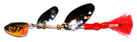 блесна вращающаяся с подгрузом (2 лепестка)  15гр (уп-5шт)