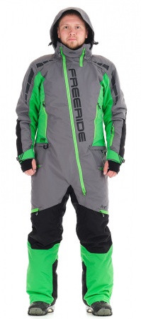 Фрирайд комбинезон мужской (таслан, серо-зеленый)