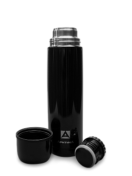 Термос бытовой вакуумный (для напитков), тм "Арктика" 1000 мл, арт. 102-1000 (чёрный оникс глянцевый termos_bytovoy_vakuumnyy_dlya_napitkov_tm_arktika_1000_ml_art_102_1000_chyernyy_oniks_glyantsevyy