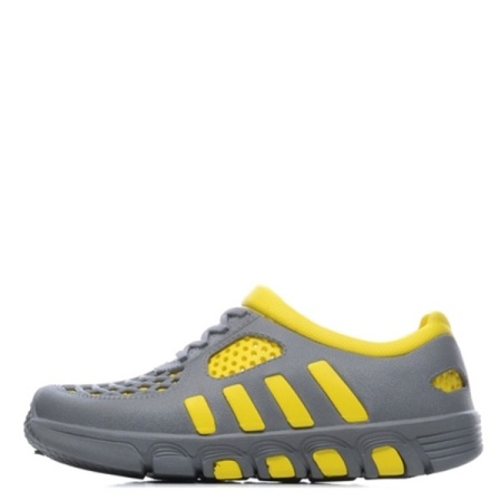 Коралловые кроссовки серо-жёлтые