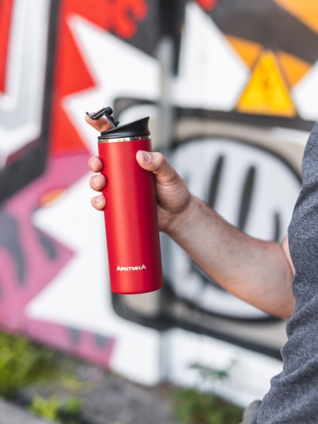 Термос-кружка вакуумный, бытовой, тм «Арктика», 0.48 л, арт. 710-480 красный termos_kruzhka_vakuumnyy_bytovoy_tm_arktika_0_48_l_art_710_480_krasnyy