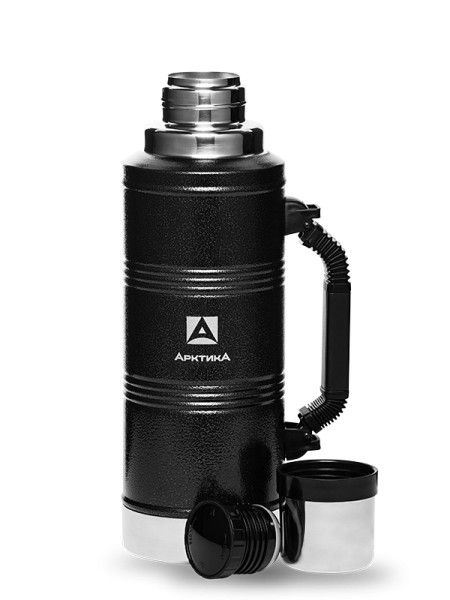 Термоc классический 2,2 л с узким горлом  termos_bytovoy_vakuumnyy_dlya_napitkov_tm_arktika_2200_ml_art_106_2200r_chernyy