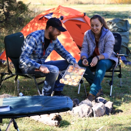 Раскладной стул с мягкой спинкой Раскладной стул с мягкой спинкой